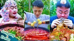 'Super Spicy Food Challenge | Weird Chinese Foods | TikTok Funny Videos Collection | Songsong & Ermao'