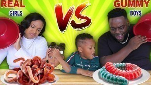 'GUMMY FOOD VS REAL FOOD CHALLENGE! SIS VS BRO (WE HAD TO EAT BUGS) | THE BEAST FAMILY'