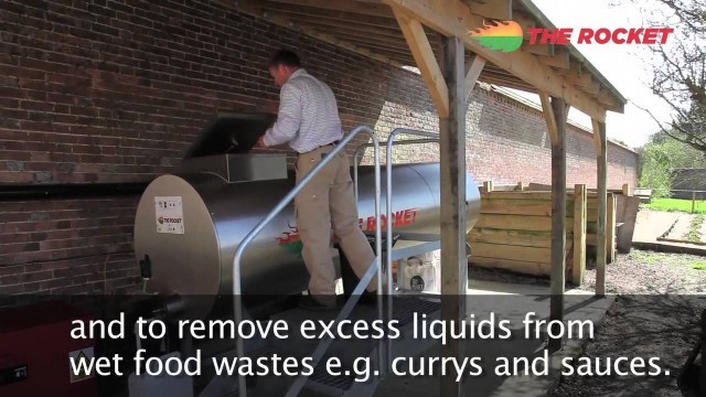 'A900 Rocket Composter recycling food waste at hotel, reduce food waste disposal costs'