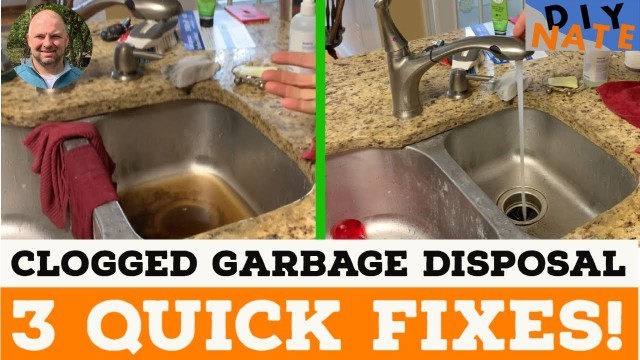 'Clogged Kitchen Sink with Garbage Disposal? How to Solve Quickly with 3 Easy Fixes! - by DIYNate'