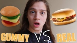'GUMMY FOOD VS REAL FOOD CHALLENGE #2'
