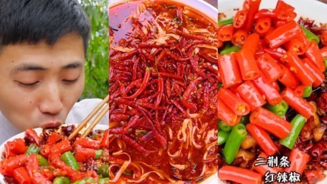 '[MUKBANG] SUPER SPICY FOOD CHALLENGE |  Eating Chili | tiktok china#12'