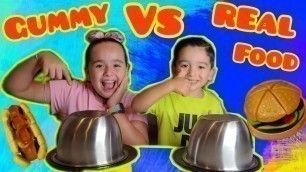 'GUMMY VS REAL FOOD CHALLENGE‼️ #gummyvsrealfoodchallenge'