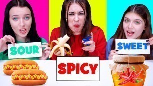 'Spicy VS Sweet VS Sour ASMR Food Challenge By LiLibu'