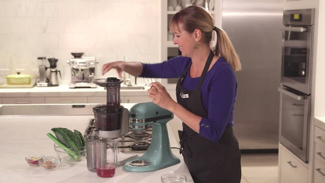 'Make Berry Green Juice with the KitchenAid Slow Juicer Attachment | Williams-Sonoma'