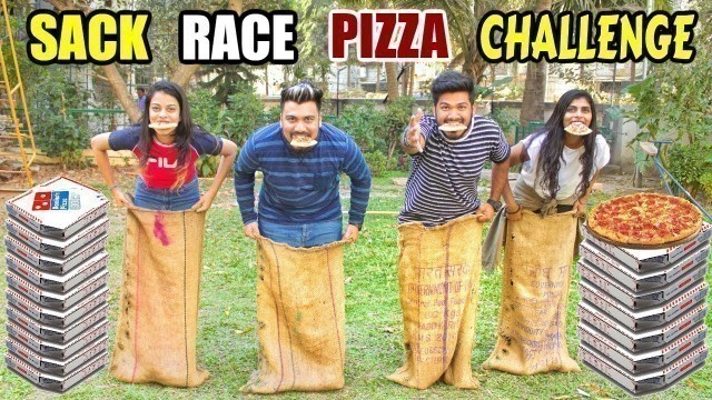 'SACK RACE PIZZA EATING CHALLENGE | EPIC PIZZA EATING COMPETITION | Food Challenge in India(Ep-140)'