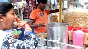 'Eating Fuchka (Panipuri / Golgappa) Special Phuchka, Dahi Puri || Indian Street Food || Food Ninja'
