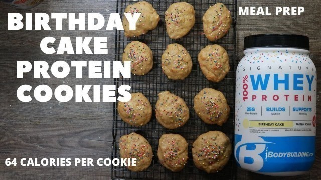 'Birthday Cake Protein Cookies Bodybuilding Meal prep Recipe'