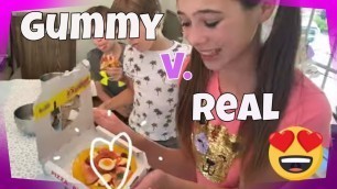 'Gummy Food v Real Food Challenge: Emma Dey and Bros'