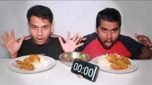 'হাসের মাংস দিয়ে ভাত খাওয়ার বাজী !! Spicy Duck Curry With Rice Eating Challenge'