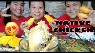 'MUKBANG|FILIPINO FOOD/NATIVE CHICKEN TINOLA,TINAPA GALUNGGONG,GINATAAN PAKBET,PADAS,MANGA,SINEGUELAS'