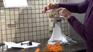 'Kitchenaid Spiralizer/Peeler/Slicer Attachment for the Mixer - review and instructions'