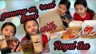 'Gummy Food Vs Real Food // Ft. Royal Tea Milktea | Vlog 4'