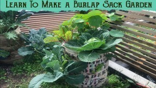 'Learn to make a burlap sack garden in 20 minutes - Tutorial'