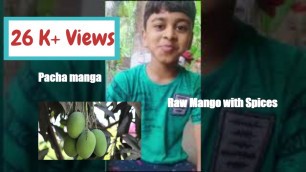 'Pacha Manga Recipe | Trending Recipe | Raw Mango with Spices | Ajash P | #Shorts |'