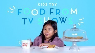 'Kids Try Food From Classic TV Shows (Spongebob, Friends) | Kids Try | HiHo'