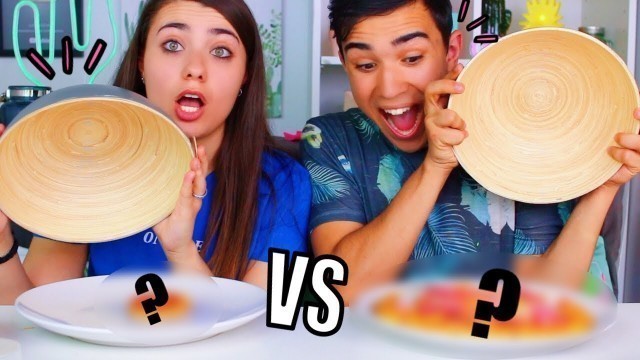 'GUMMY FOOD VS REAL FOOD CHALLENGE ?!! Jonathan et Amandine'