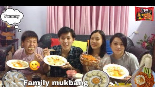 'Family Mukbang || Momo and 2 pm noodles|| GOOD FOOD GOOD MOOD