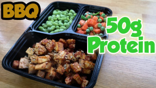 'STICKY BBQ TOFU - 50g PROTEIN! - EASY, VEGAN BODYBUILDING MEAL PREP - EP3'