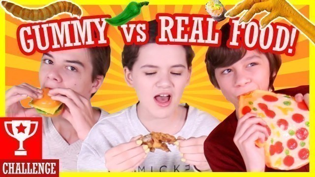 'GUMMY vs REAL FOOD CHALLENGE! | HOT PEPPERS! WORMS! GROSS!   |  KITTIESMAMA'