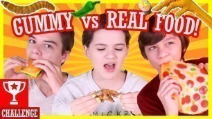 'GUMMY vs REAL FOOD CHALLENGE! | HOT PEPPERS! WORMS! GROSS!   |  KITTIESMAMA'