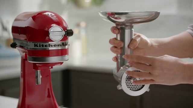 'How to Assemble the New  KitchenAid® Metal Food Grinder Attachment'