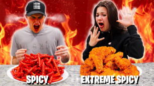 'SPICY VS.  EXTREME SPICY FOOD CHALLENGE!'
