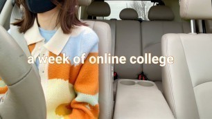 '[vlog] a week of online college | college student | manga haul | studying | food clips'