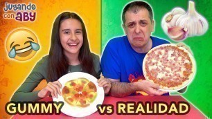 'GUMMY vs REAL Challenge. GOMITAS y realidad. El AJO está ASQUEROSO!'