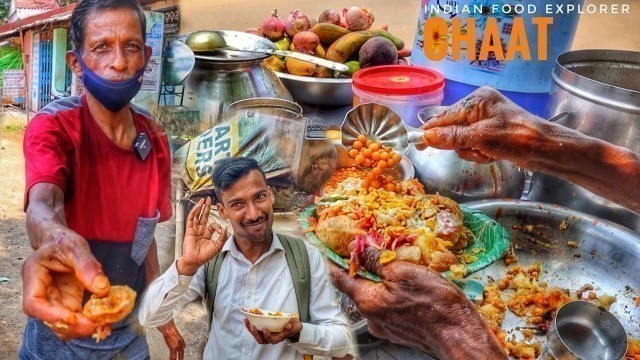 'Indian Street Food | Famous Papdi Chaat Of India Only 30₹ ($0.41) | Very Hardworking Old Man'
