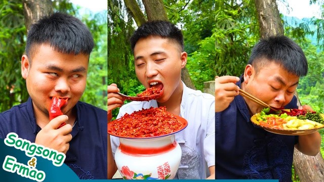 'Super Spicy Foods Challenge! Songsong V.S. Ermao | TikTok Funny Videos'