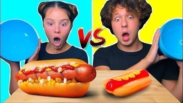 'ASMR Gummy Food VS Real Food Challenge (Hot Dog, Burger, Ice Cream) ASMR Eating Mukbang by Tati ASMR'