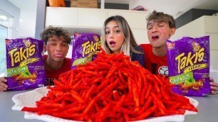 'First To Finish Spicy Takis Wins CRAZY PRIZE!'