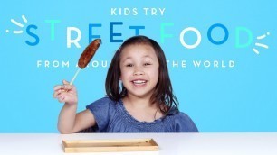 'Kids Try Street Food from Around the World | Kids Try | HiHo Kids'