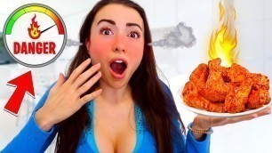 'Eating ONLY *SPICY* Food for 24 HOURS Challenge!'
