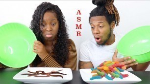 'ASMR GUMMY FOOD VS REAL FOOD CHALLENGE EATING SOUNDS MUKBANG'