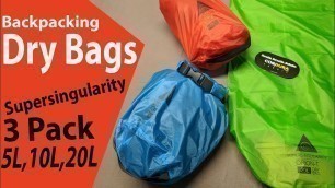 'Ultralight Dry Stuff Sack 3 pack by Supersingularity (I am Switching Over) Orion-T'