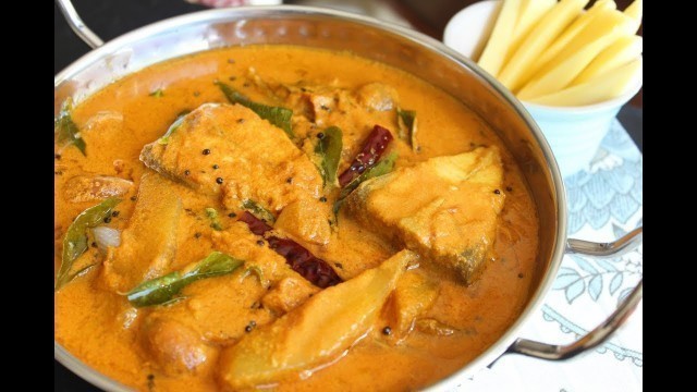 'Spicy Kerala fish curry with raw mango/Meen manga curry'