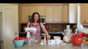 'How to easily use a KitchenAid mixer & the fruit/vegetable strainer attachment to process tomatoes'