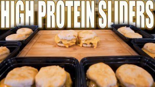 'BODYBUILDING CHEESY BISCUIT SLIDERS FOR THE WHOLE WEEK | High Protein Anabolic Meal Prep Recipe'