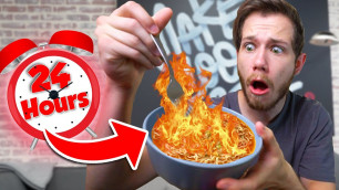 'ONLY Eating SPICY Food For 24 HOURS Challenge!'