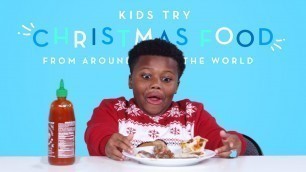 'Kids Try Christmas Food From Around the World | Kids Try | HiHo Kids'