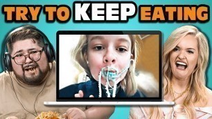 'College Kids React To Try To Keep Eating While Watching Challenge'