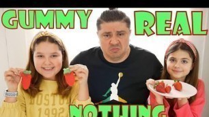 'ΖΕΛΕΔΑΚΙΑ vs ΑΛΗΘΙΝΟ ΦΑΓΗΤΟ vs ΤΙΠΟΤΑ CHALLENGE !!!GUMMY vs REAL FOOD vs NOTHING !! 