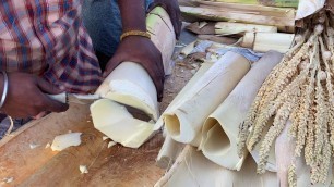 'Rare Indian Street food? A Piece of heart from Coconut Stem'