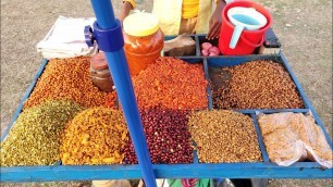 'Young Boy Selling Tasty Chana Chaat Masala - Indian Street Food'