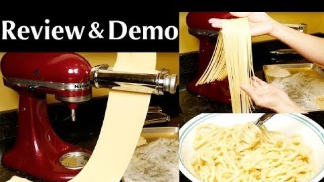 'KitchenAid KSMPRA 3-Piece Pasta Roller & Cutter Attachment Set Review and Demo'