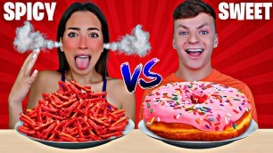 'SWEET VS SPICY FOOD CHALLENGE! | Cringe Fam'