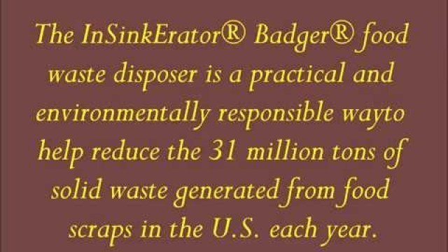 'InSinkErator Badger 5XP 3 4 HP Household Food Waste Disposer'