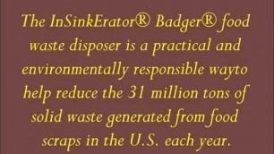 'InSinkErator Badger 5XP 3 4 HP Household Food Waste Disposer'